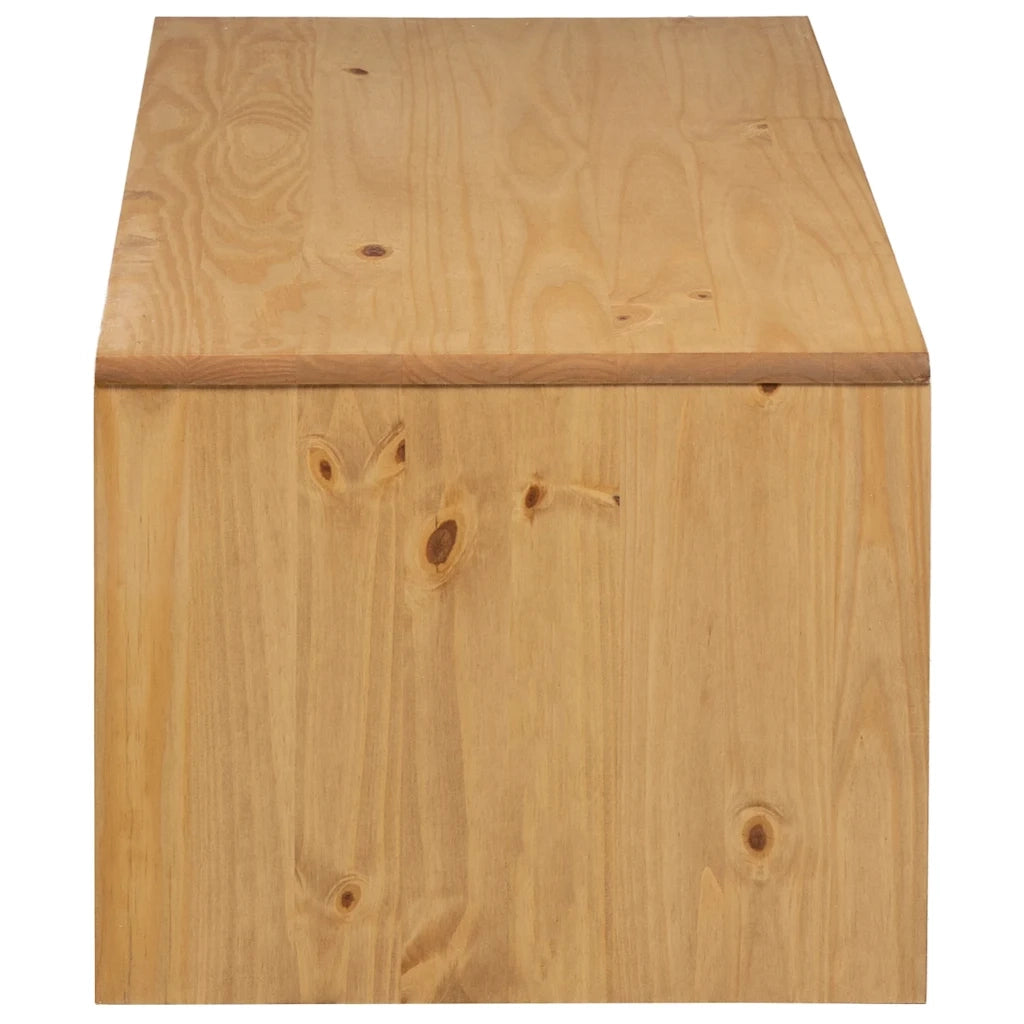Tavolino Salotto SAUDA Rovere 99x55x45 cm Legno Massello Pino 377598