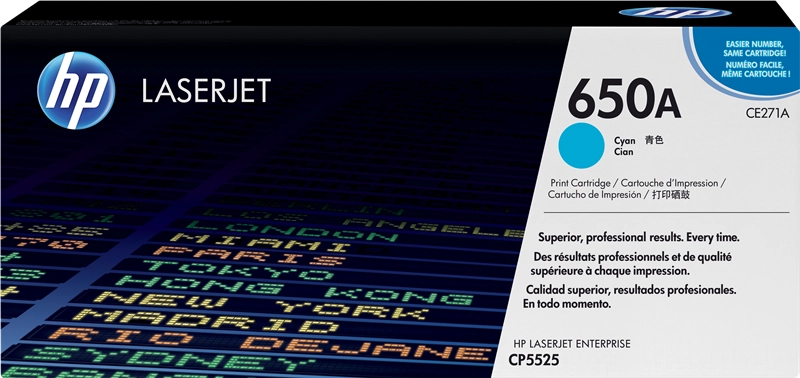HP Cartuccia Toner originale ciano LaserJet 650A