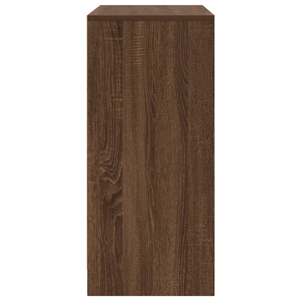 Scarpiera-Scaffale per scarpe Rovere Marrone 57x34x76 cm in Legno Multistrato