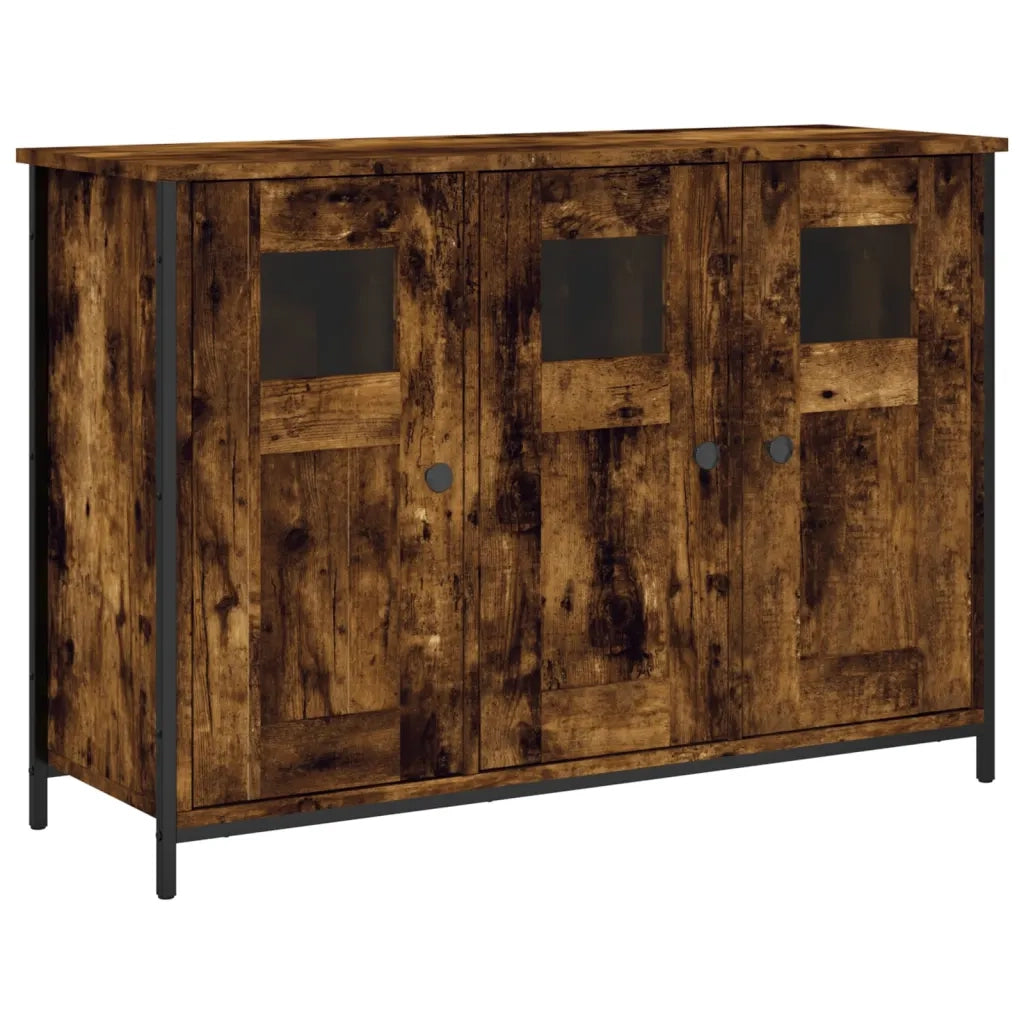 Credenza Rovere Fumo 100x35x70 cm in Legno Multistrato 835521