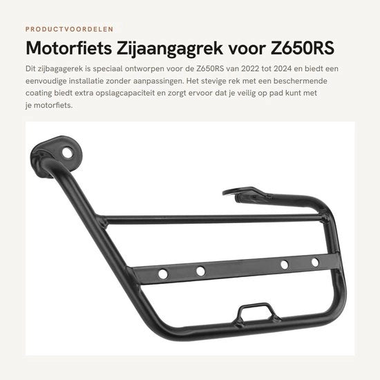 Sostegno bagagliazzo per moto - Installazione facile - Migliorata sicurezza - Stabilità - Design funzionale - Adatto per Z650RS - Sostegno bagagliazzo