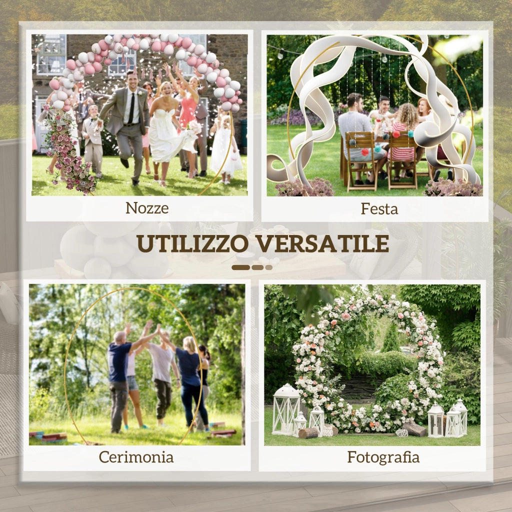 Arco da Giardino in Acciaio ¨C Zephmum ¨C Colore Oro