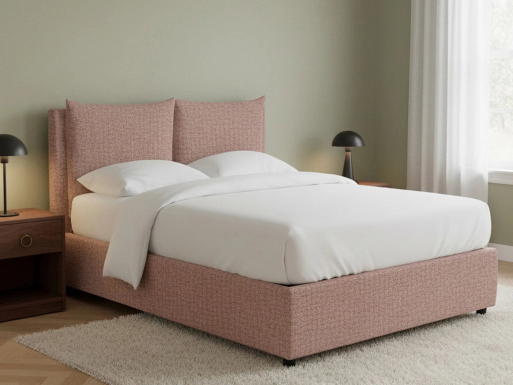 Falmouth, Letto Piazza e Mezza Sfoderabile Made in Italy, Rosa