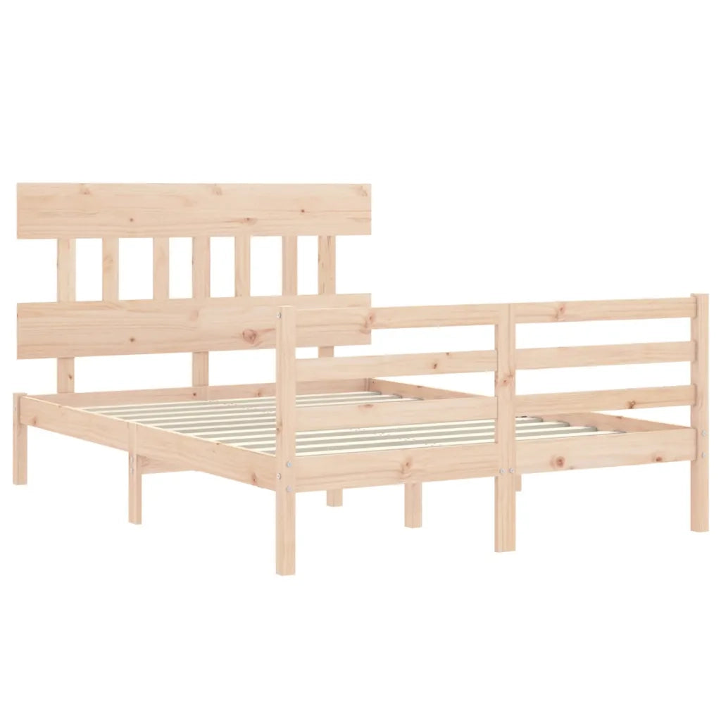 Giroletto con Testiera Small Double-Struttura Letto in Legno Massello 455081