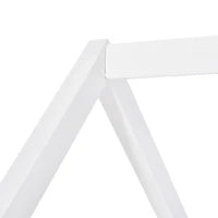 Letto a casetta con finestre, senza materasso，200×90 cm, Bianco
