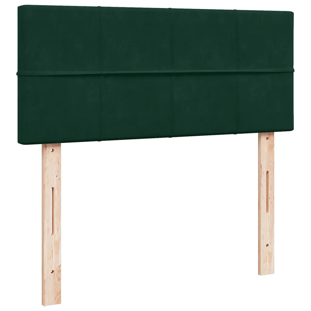 Pouf Letto con Materasso Verde Scuro 120x190 cm Velluto 3311762