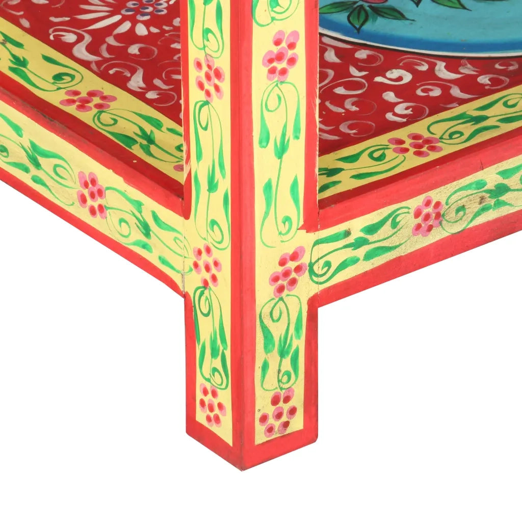 Tavolo Consolle | Tavolo d'Ingresso Dipinto a Mano 80x35x75 cm in Legno di Mango