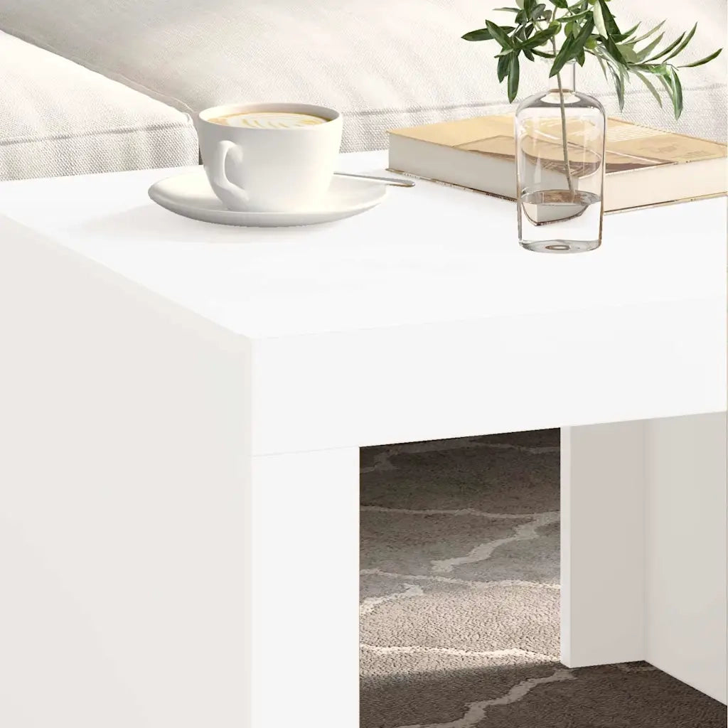 Tavolino da salotto | Tavolino da caff¨¨ | Tavolino da Soggiorno Bianco 50x50x35 cm in Truciolato