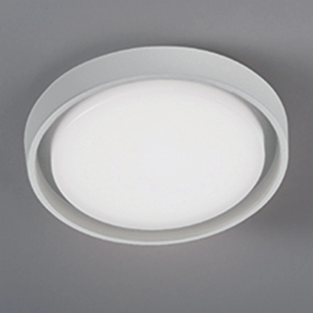 Alu Lampada da Parete e Soffitto in Alluminio Bianco Opaco, LED 30W 3460 Lumen, IP54 per Interni ed Esterni, Design Moderno Circolare 34x5 cm