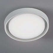 Alu Lampada da Parete e Soffitto in Alluminio Bianco Opaco, LED 30W 3460 Lumen, IP54 per Interni ed Esterni, Design Moderno Circolare 34x5 cm