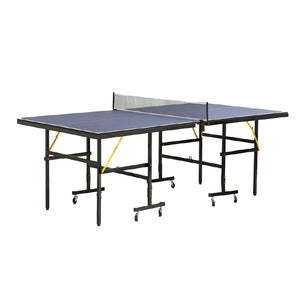 Tavolo da Ping Pong Pieghevole con Tendirete per Interni Blu