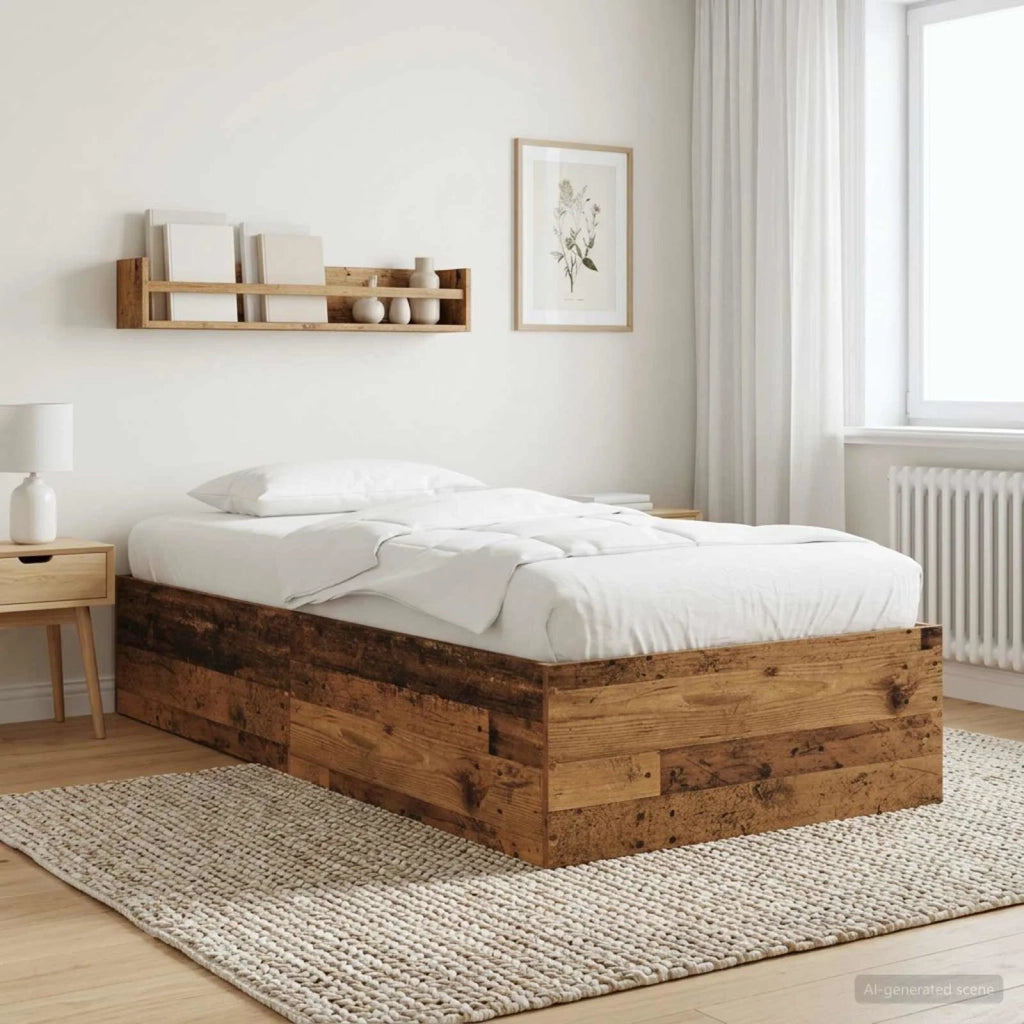 Struttura letto a pavimento Legno antico 80 x 200 cm 3429544