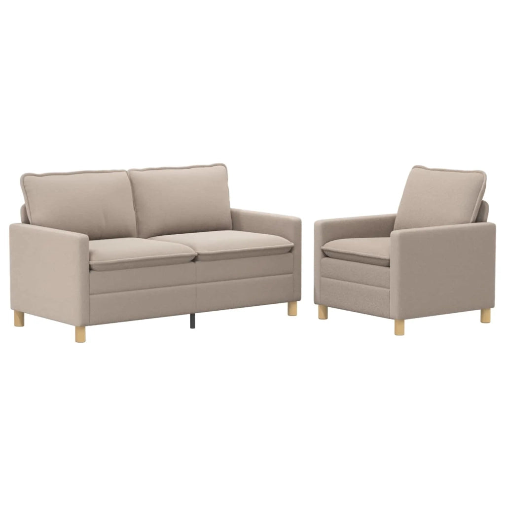Set di divani 2 pz Grigio Chiaro Tessuto 3417077