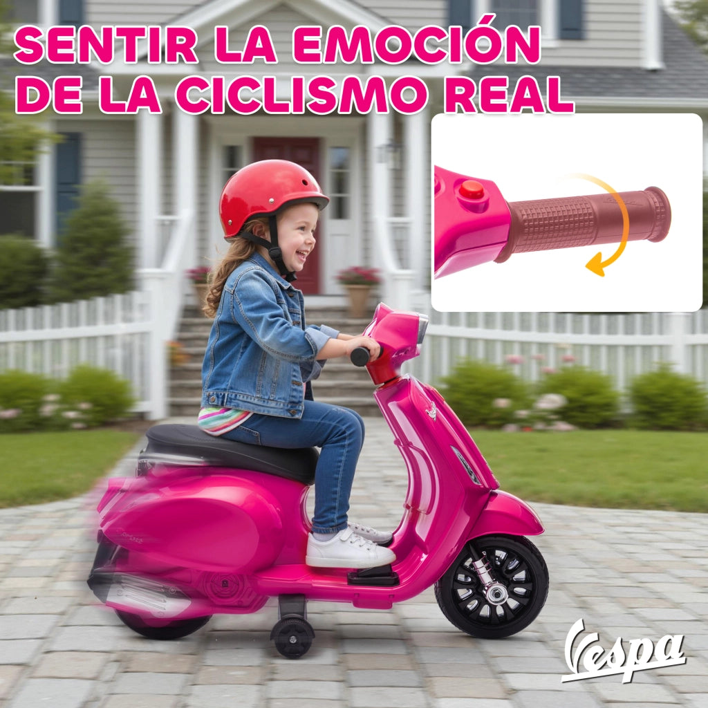 Moto Elettrica Bambini 2-4 Anni con Batteria 6V ¨C zephmum ¨C Rosa