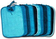 10 x Bambini Slittini da Bagno in 100% Cotone - Slittini Adattabili - Asciugamani per Bagno Estremamente Assorbenti con Fiocco - Certificati Oeko-Tex - 30 x 40 cm