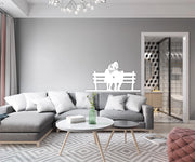 COUPLE - Adesivo murale wall sticker in vinile 55x100 cm Colore: bianco