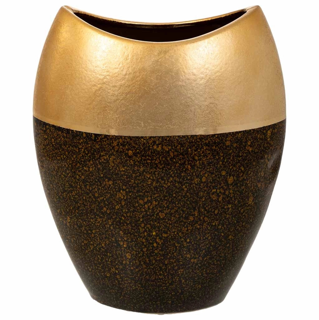 Vaso in ceramica dorata 24x13,5x29,5h