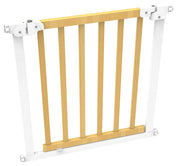 Cancelletto Bambini 75x76h cm Barriera di Protezione Bianco e Legno