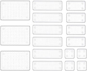 Organizzatore per accessori con 4 misure, contenitore per capelli, per la cucina, la bagno, ufficio