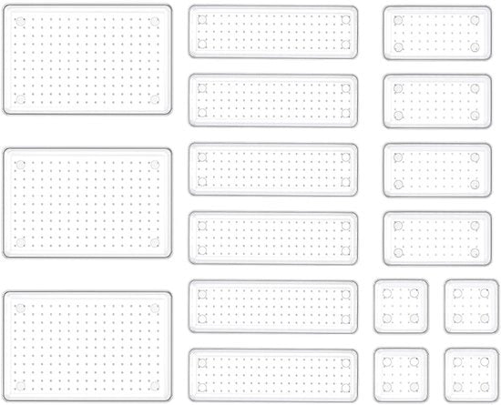 Organizzatore per accessori con 4 misure, contenitore per capelli, per la cucina, la bagno, ufficio