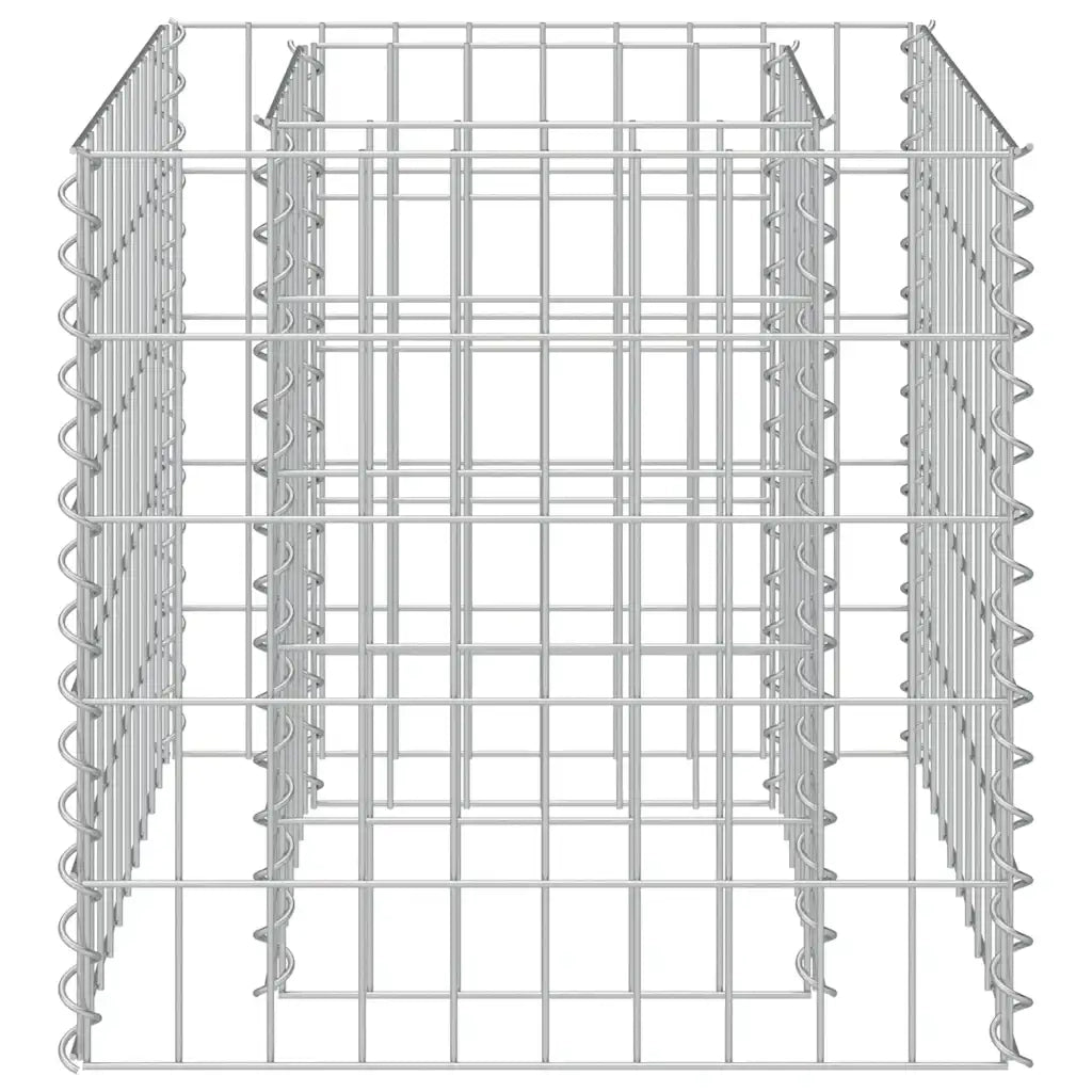 Gabbione Letto Rialzato in Acciaio Zincato 50x50x50 cm 143570