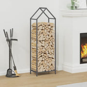 vidaXL Rastrelliera per Legna da Ardere Antracite 40x25x120 cm