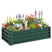 Carr¨¦ Potager Giardino Rettangolare ¨C Zephmum ¨C Verde Scuro Acciaio 120x60x30
