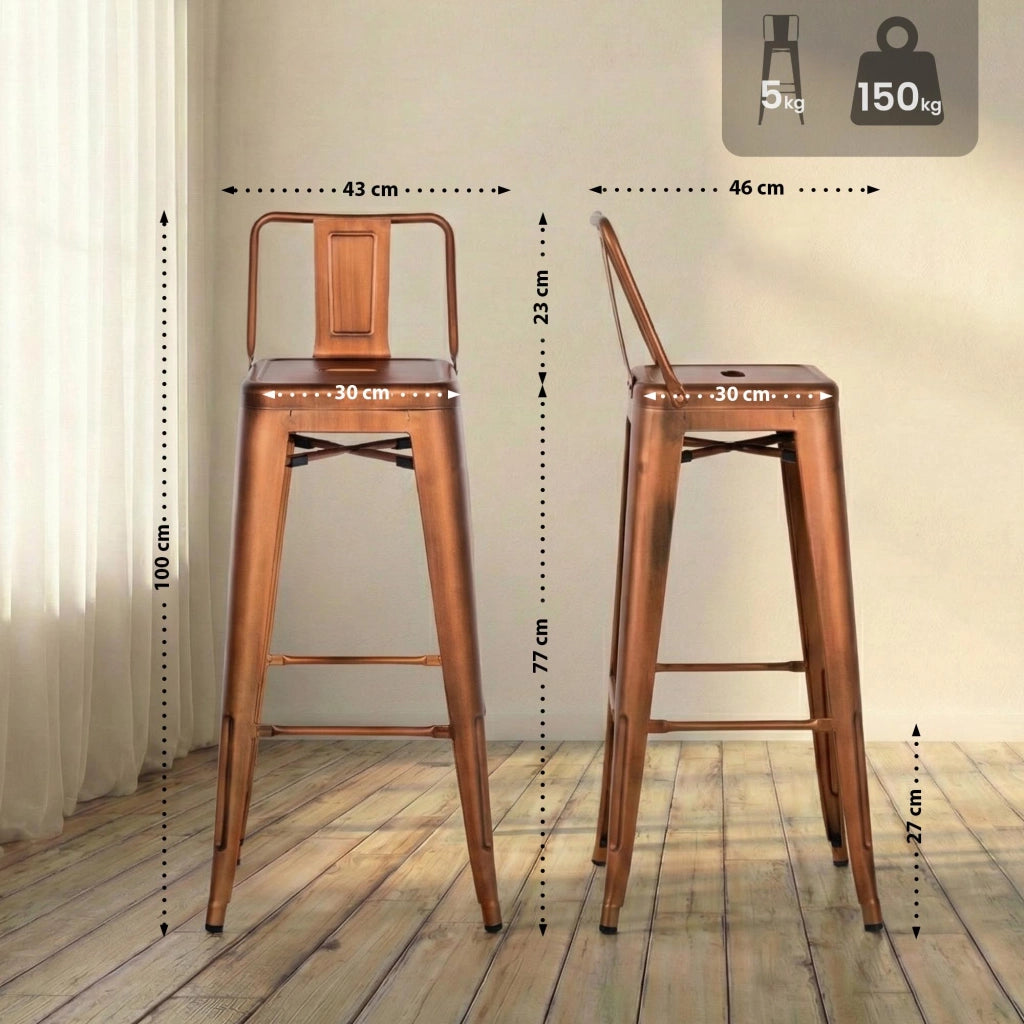 Set di 2 sgabelli da bar Mason 1