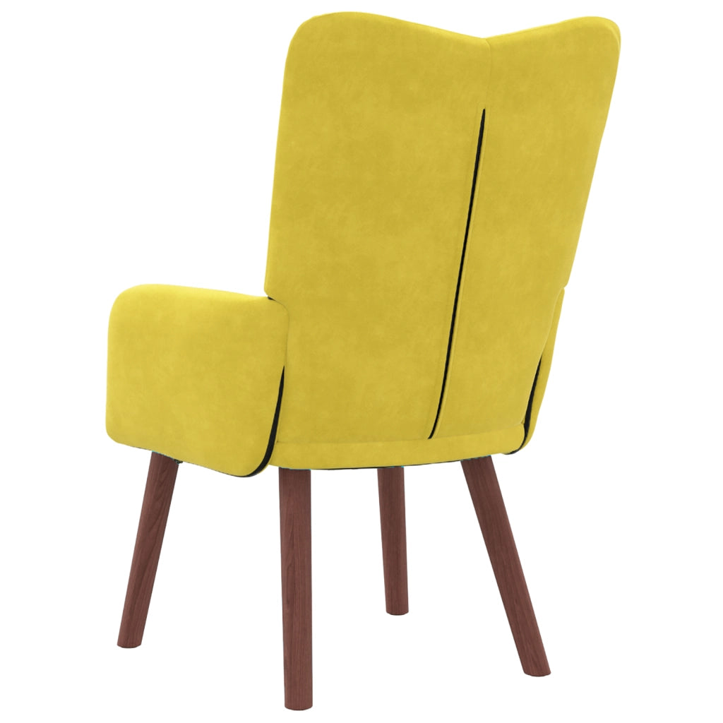 Poltrona Rilassante in Velluto Giallo