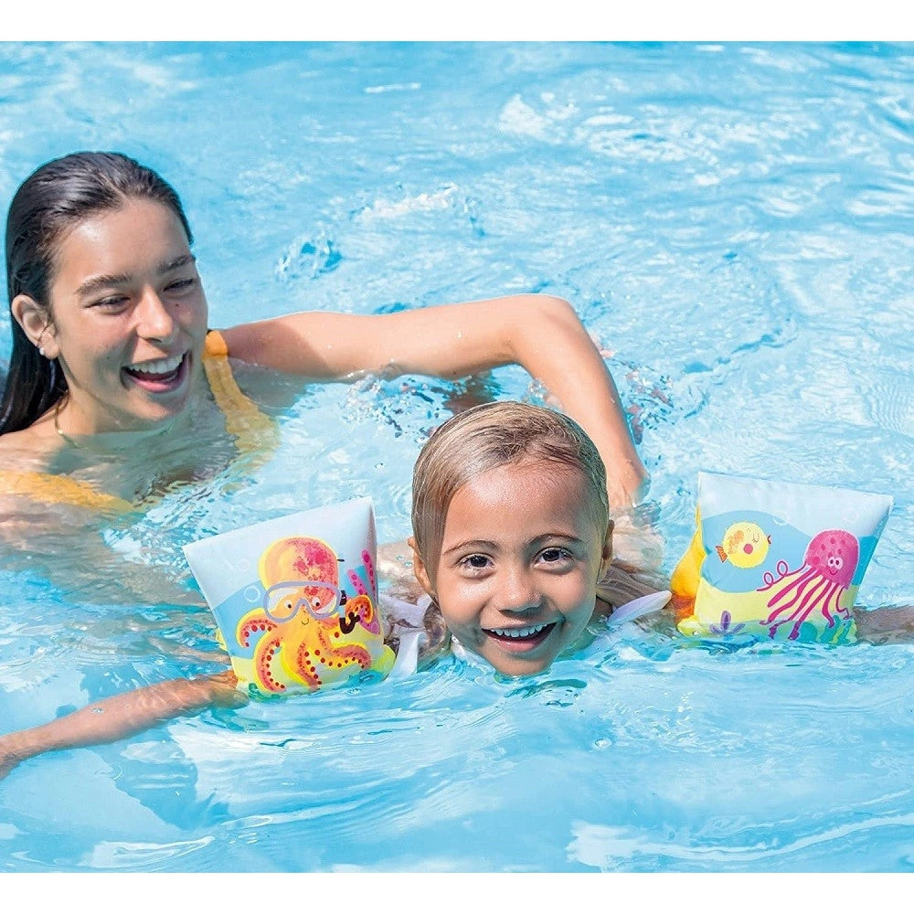 Trade Shop - Braccioli Fun Fish 23 X 15 Cm Multicolore Bambini 3 - 6 Anni Piscina Mare 58652 -
