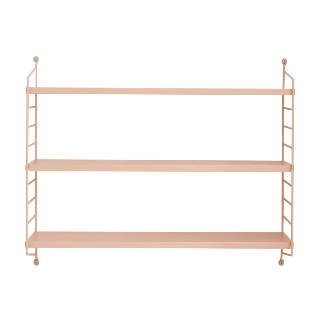 Set di 4 mensole da parete in acciaio 50 x 60 x 15 cm beige pesca 03_0009871