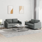 Set di Divani 2 pz con Cuscini Grigio Scuro in Tessutocod mxl 82308