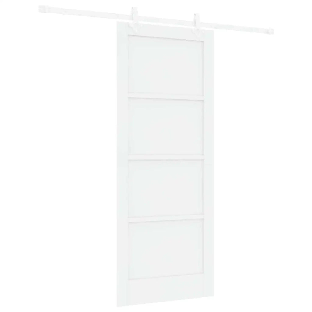 Porta scorrevole Bianco 83 x 202 cm Legno Massello di Pino 3445533