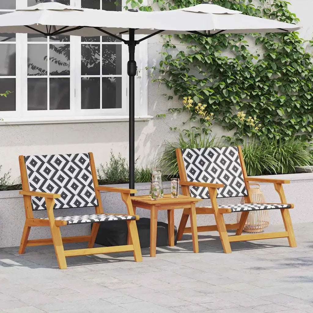 Arredamento da Giardino 2 pcs Nero e Bianco 67 x 78 x 73 cm 367830