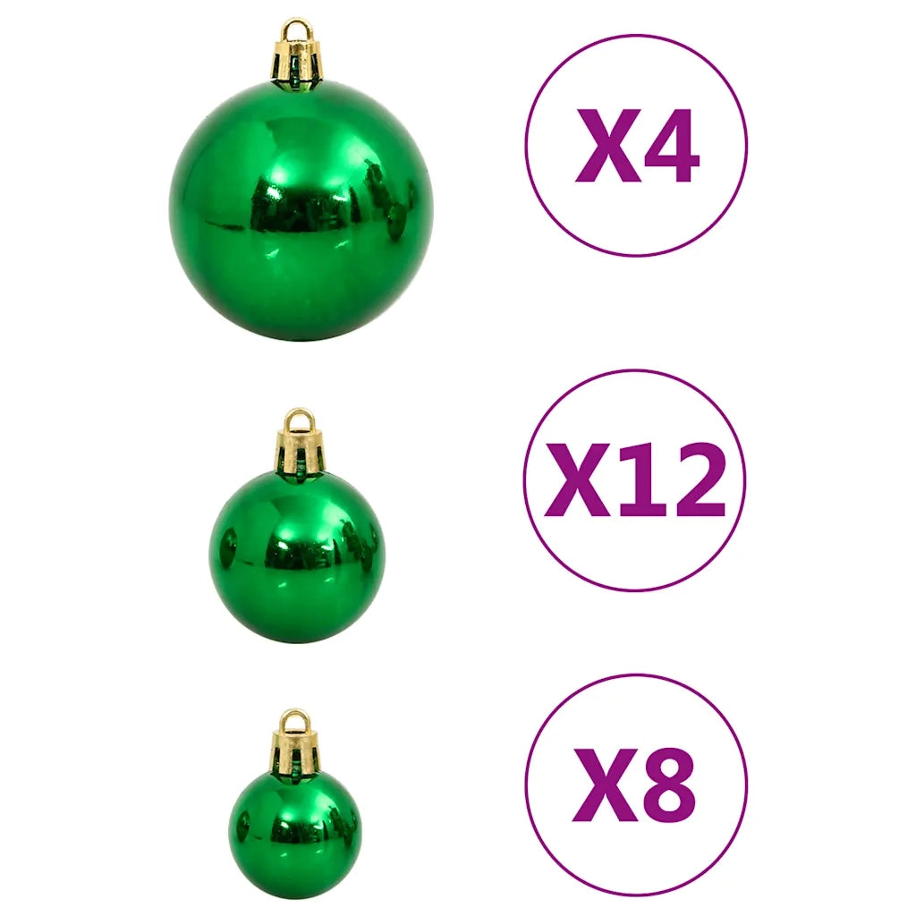Set Palline di Natale 112 pz Rosso / Verde / Oro in Polistirene CFW2387870