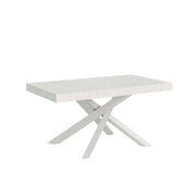 Tavolo allungabile 160/264x90 cm Volantis Premium colore bianco frassino gambe bianche