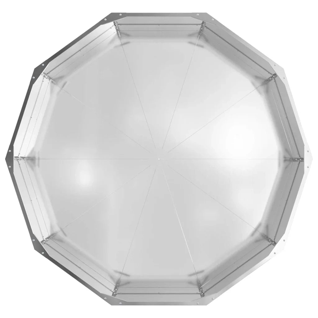 Fioriera-Vaso-Contenitore per Piante Argento 120 x 120 x 35 cm Acciaio zincato
