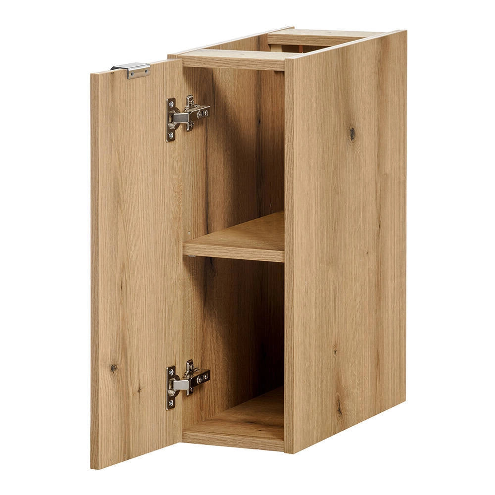 Mobile Pensile da Bagno NEWPORT con Anta e Ripiano 20 x 60 x 40 cm - Effetto Rovere [en.casa]