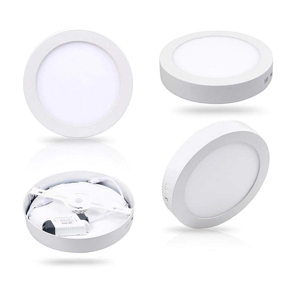 Trade Shop - Plafoniera Led Tonda O Quadrata Da Superficie Pannello Da 25w Caldo Freddo Natur - -bianco Caldo  Tondo    -