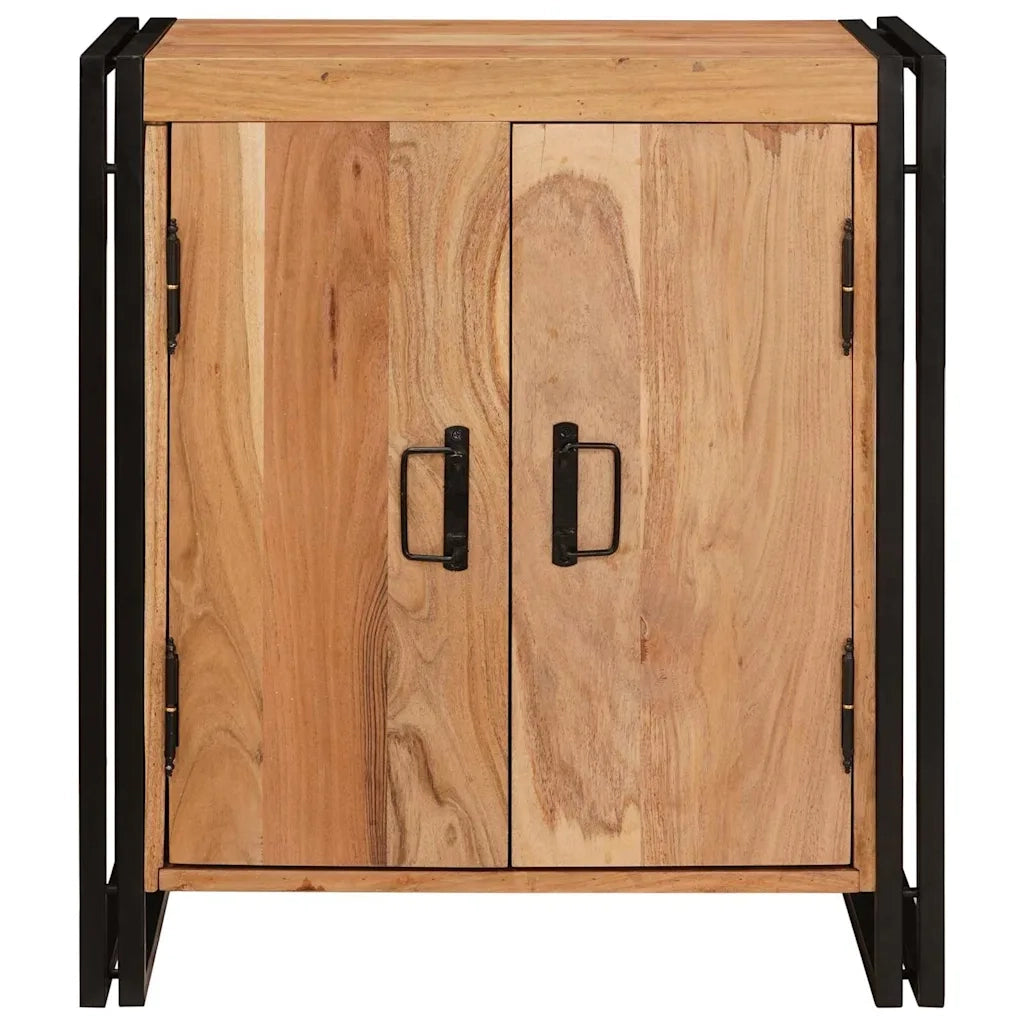 vidaXL Armadio da Notte Marrone legno massello di acacia