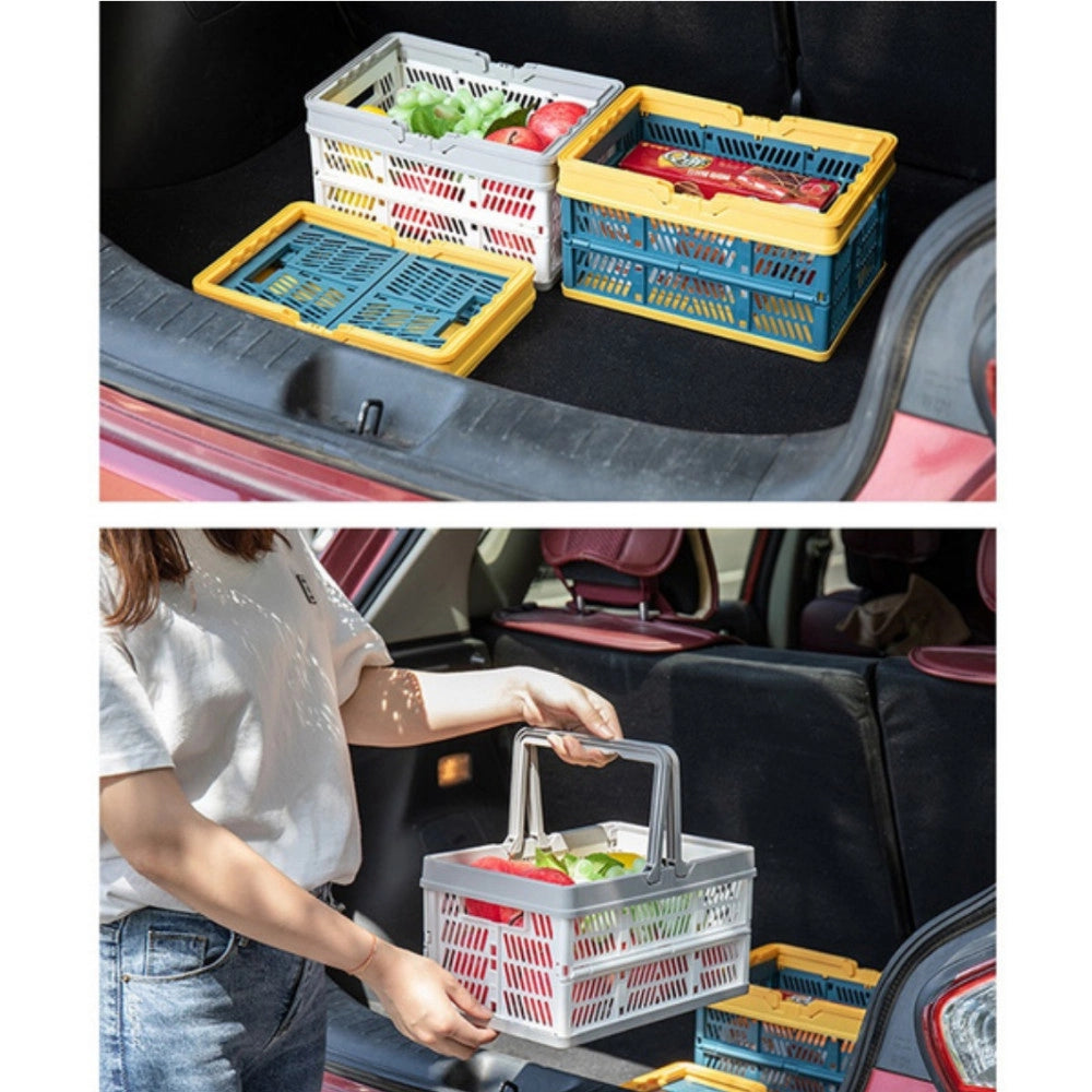 Trade Shop - Cesto Contenitori Cestino Portaoggetti Organizer Cassetta Pieghevole Impilabile -