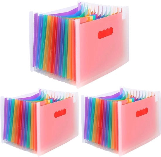 Organizzatore di Documenti Espandibile con 13 Compartimenti per Documenti A4, Ideale per Ufficio, Casa e Scuola, Organizzazione dei Documenti Efficiente, 33x24cm, Colorato e Pratico