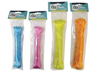 CAVO STENDIBIANCHERIA COLORATO- - ø mm.3 x mt.20 - 10 pezzi XTRA