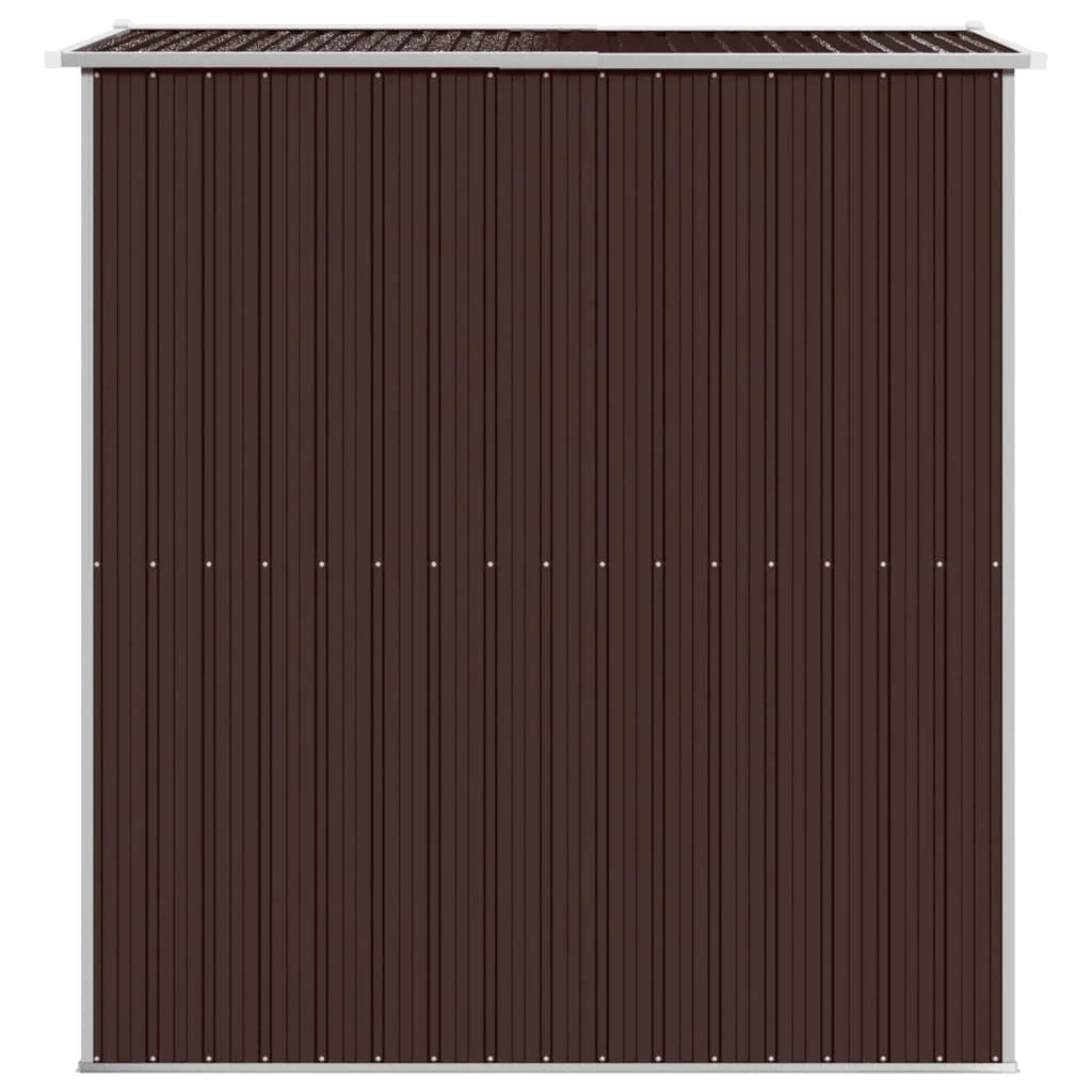 Casetta da giardino cabina ripostiglio capanno da esterno capanno per attrezzi robusta scura 192 x 191 x 223 cm acciaio zincato marrone 02_0022317
