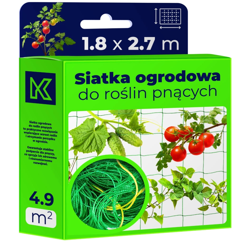 Rete KADAX per piante orticole, pomodori, cetrioli, supporto per giardino 1,8x2,7 m