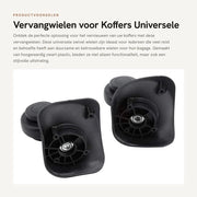Bagagewielen di ricambio universali - Pneumatici ruotabili - 2 pezzi - Leggeri - in plastica