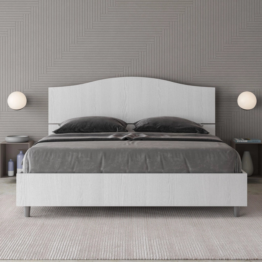Letto matrimoniale senza rete 160x190 noce Dores