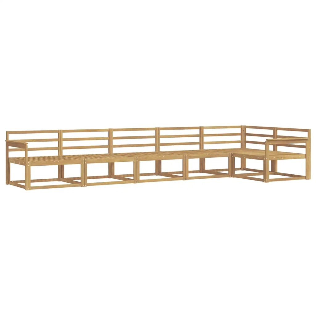 Set di divani da esterno 6 pcs Bianco 406 x 168,5 x 73 cm 3386503