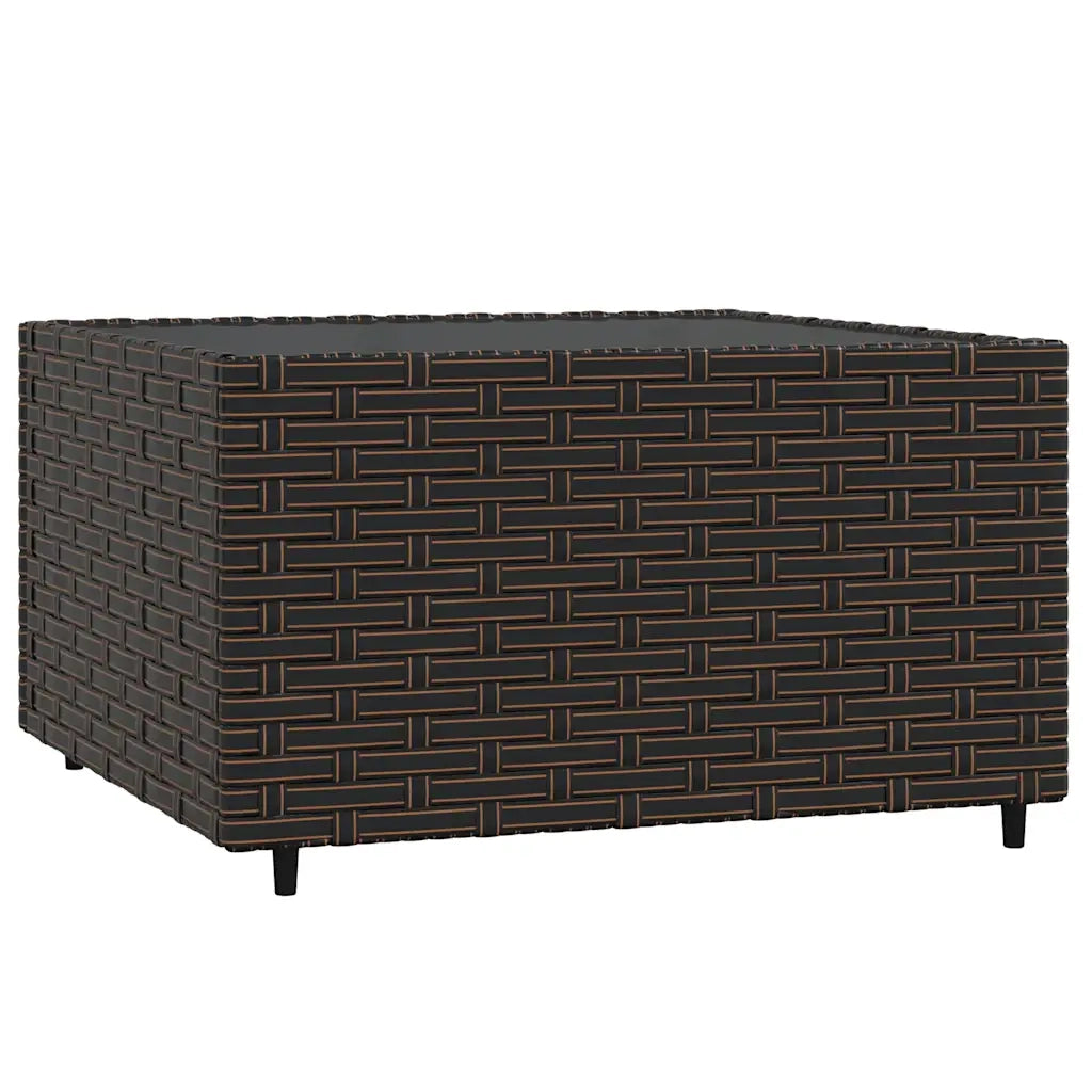 Set Mobili da Giardino 4 pz con Cuscini in Polyrattan Marrone 319751