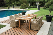Poltrona Semarang con Tavolo Sumatra 180/250x100 Greenwood Taglia: Tavolo